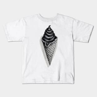 Melting black ice cream Kids T-Shirt